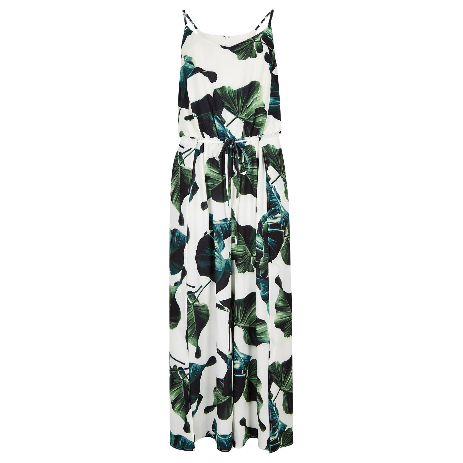 Apricot banana leaf print jumpsuit store