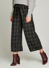 Grey Check Tweed Culottes, Grey, large