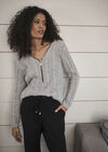 Big Zipper Aran Knit Jumper, Light Grey / Silver, large