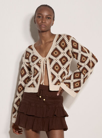 Diamond Crochet Cardigan