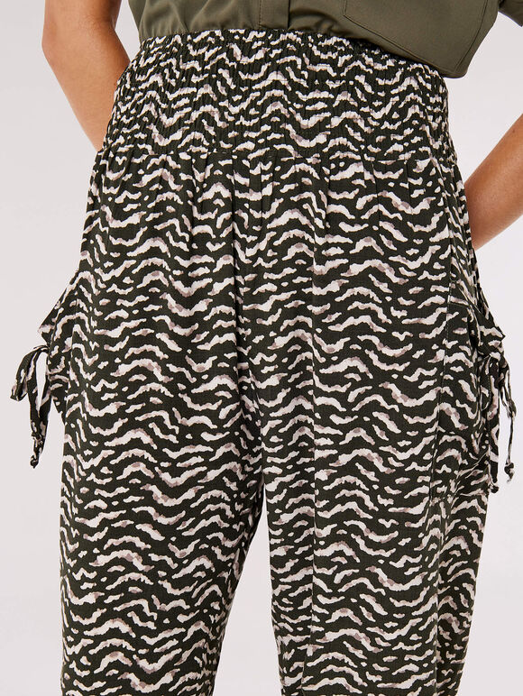 Watercolour Waves Joggers, Khaki, large