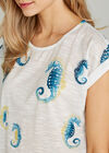 Seahorse Tee, Aqua - Turquoise, large