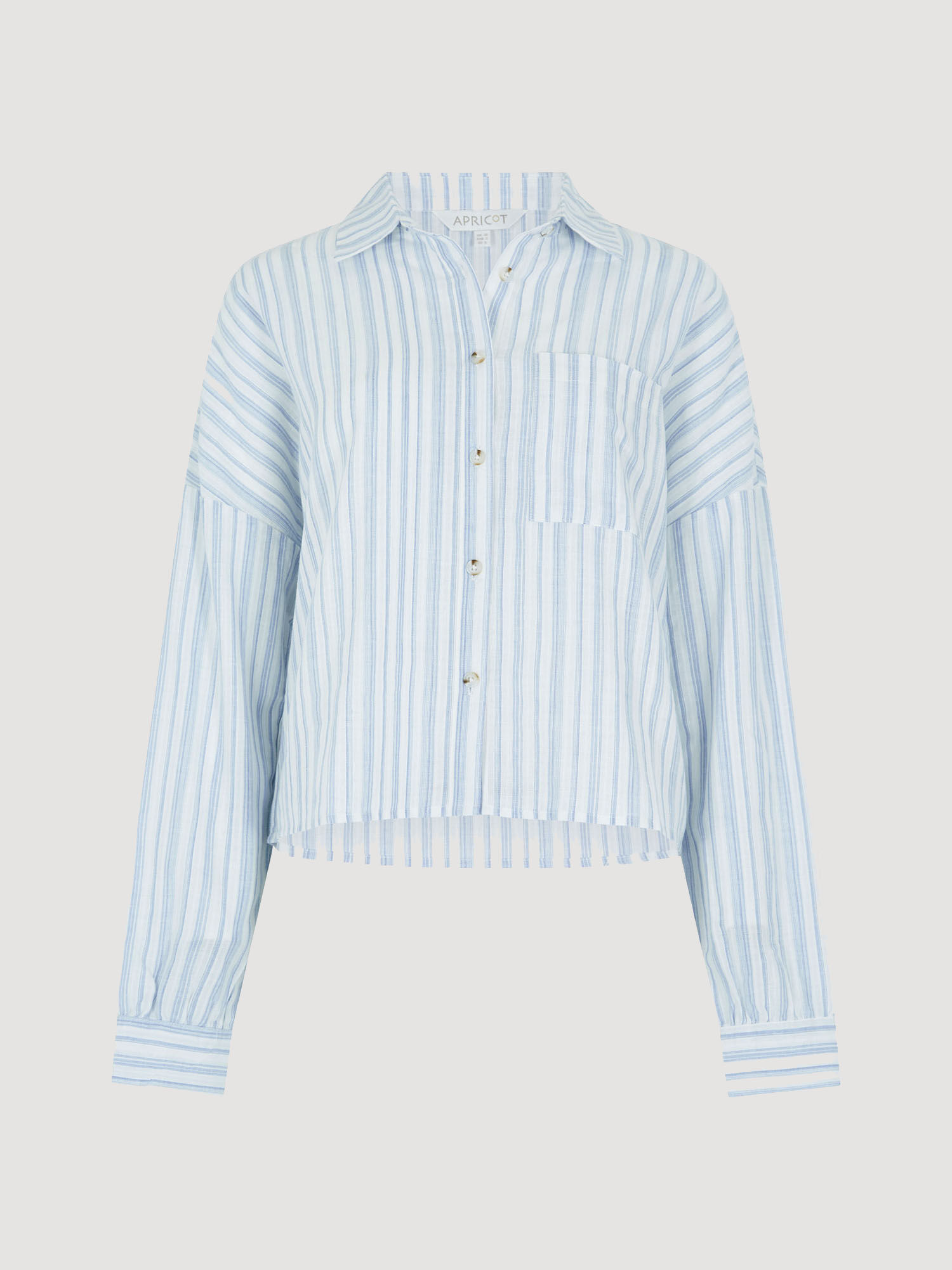 striped ruffle shirt