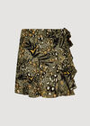 Mixed Animal Print Skort, Khaki, large