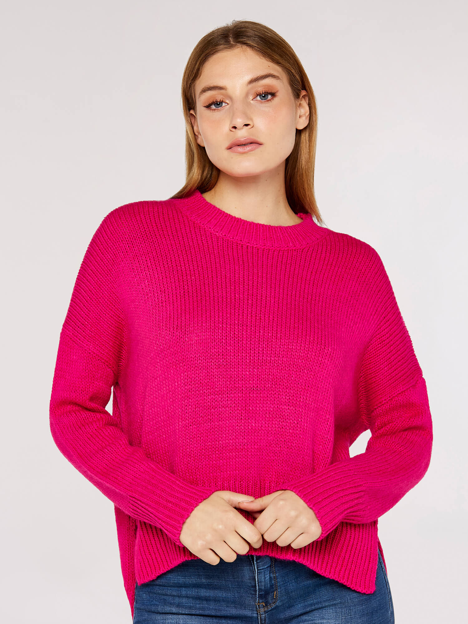 Oversize pink jumper outlet
