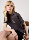 Peace And Love Club T-Shirt, Dark Grey - Charcoal, large