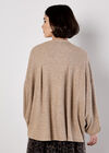 Honeycomb Knit Oversized Top, Stone, large