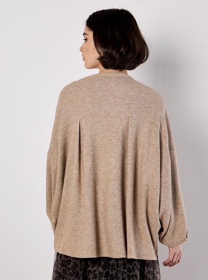 Honeycomb Knit Oversized Top
