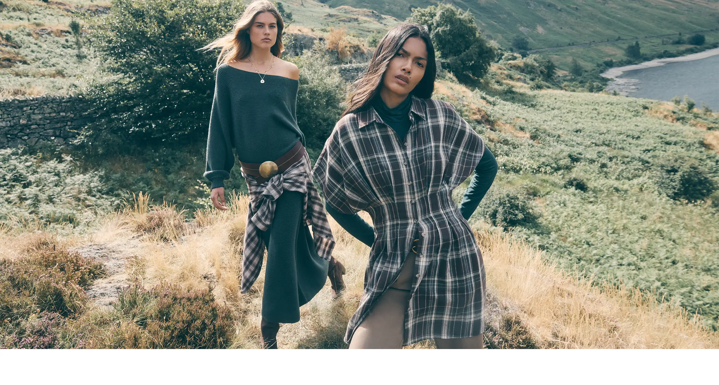 Model wearing green technical parka