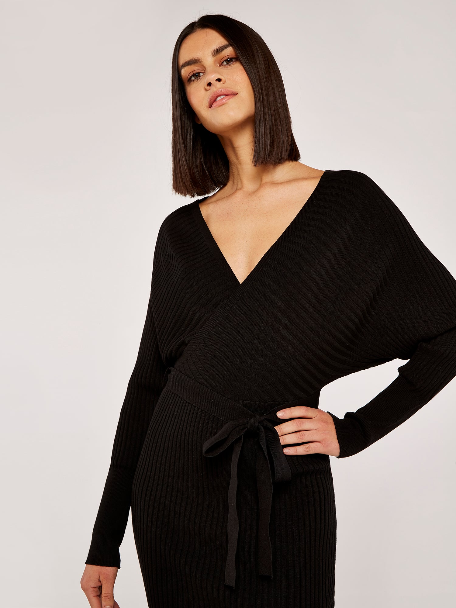 Double Take Multicolored Rib-Knit V-Neck Knit Pullover