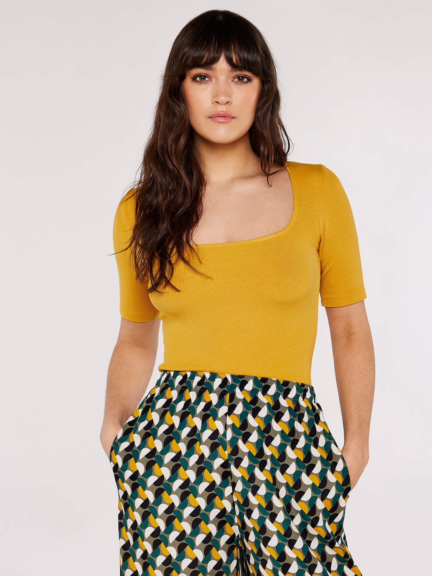 Square Neck Top | Apricot Clothing