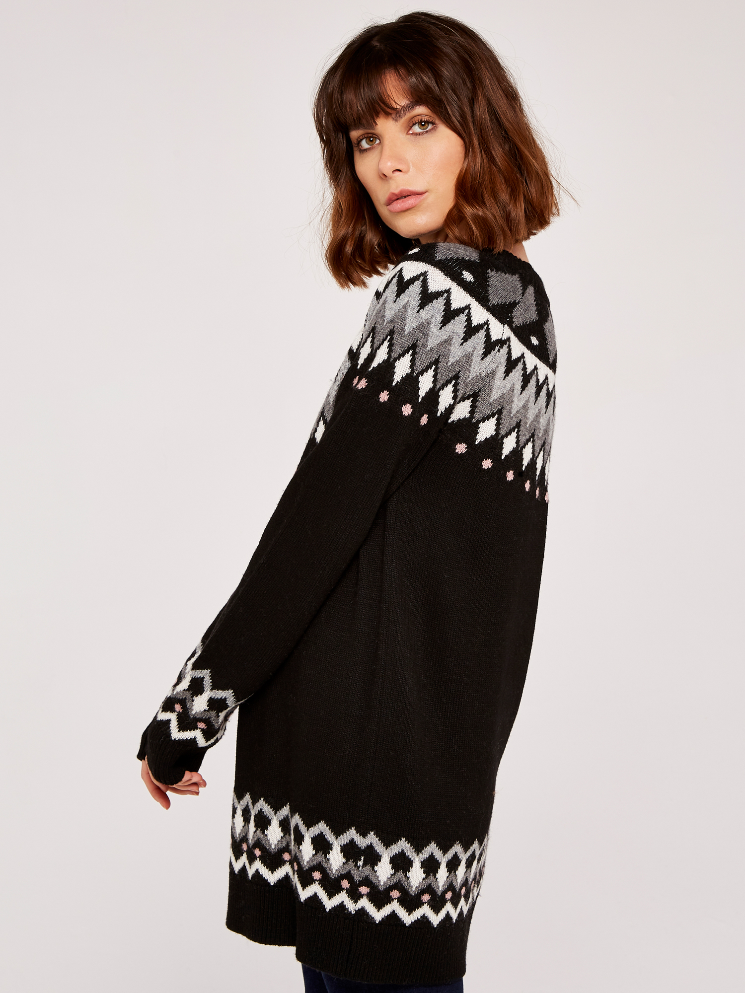 Black fairisle jumper clearance