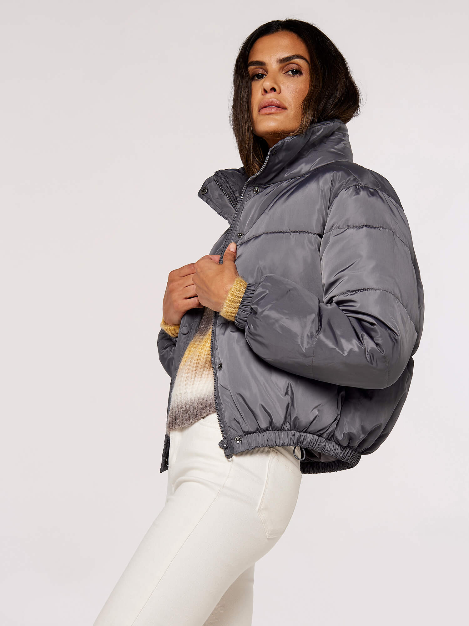 Cropped Puffer Jacket | Apricot Clothing