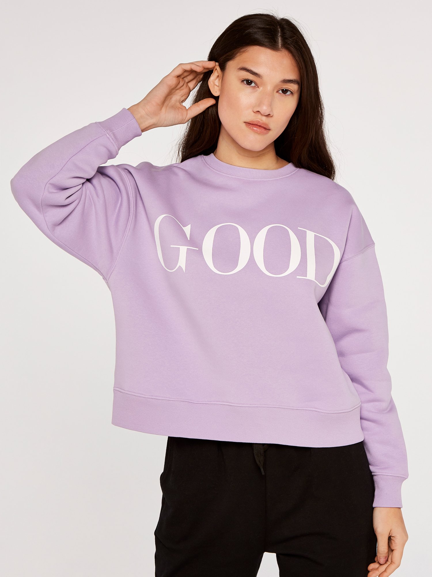 Good Vibe Slogan Sweatshirt | Apricot Clothing