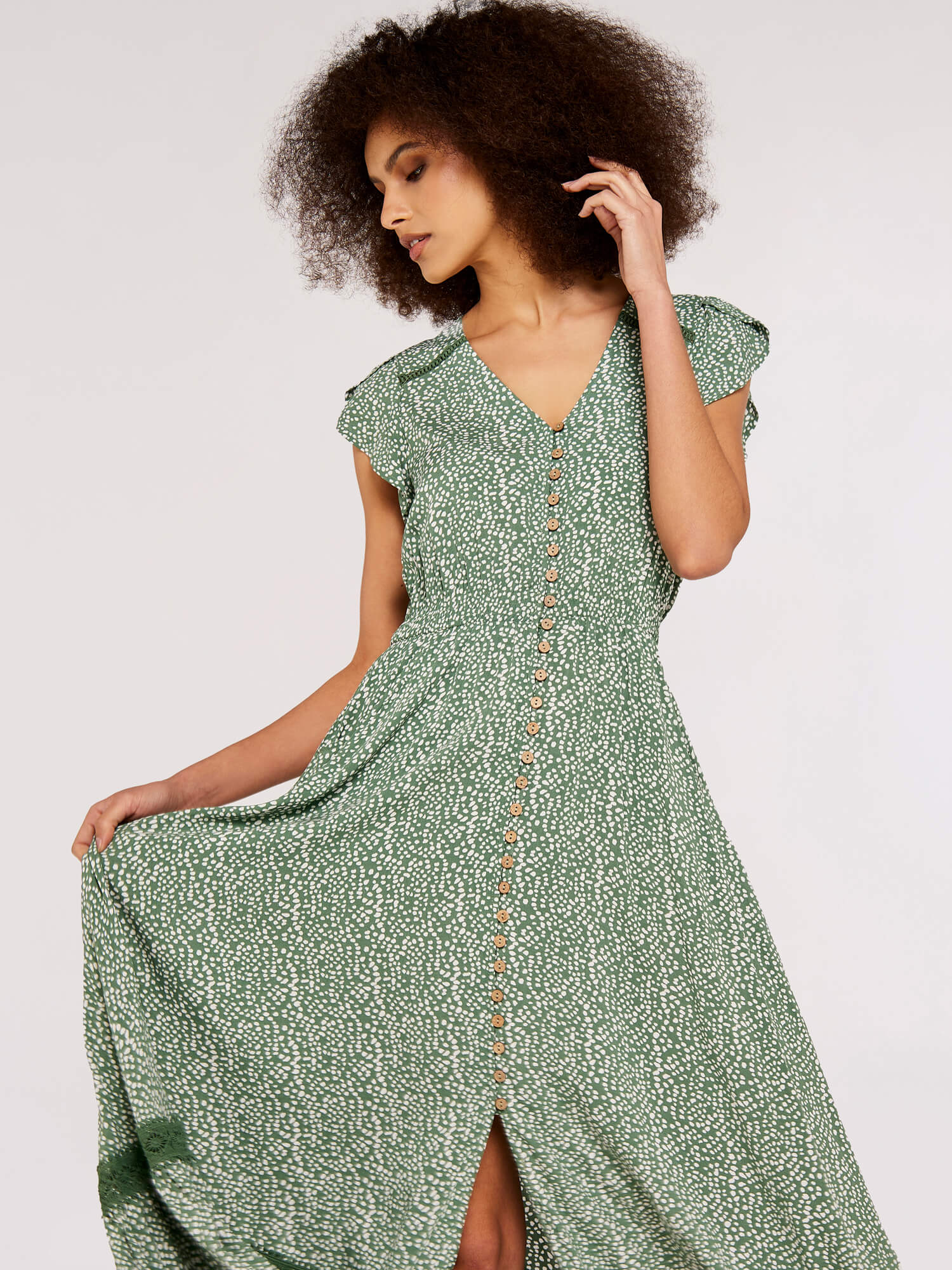 Crochet Maxi dress Apricot Clothing