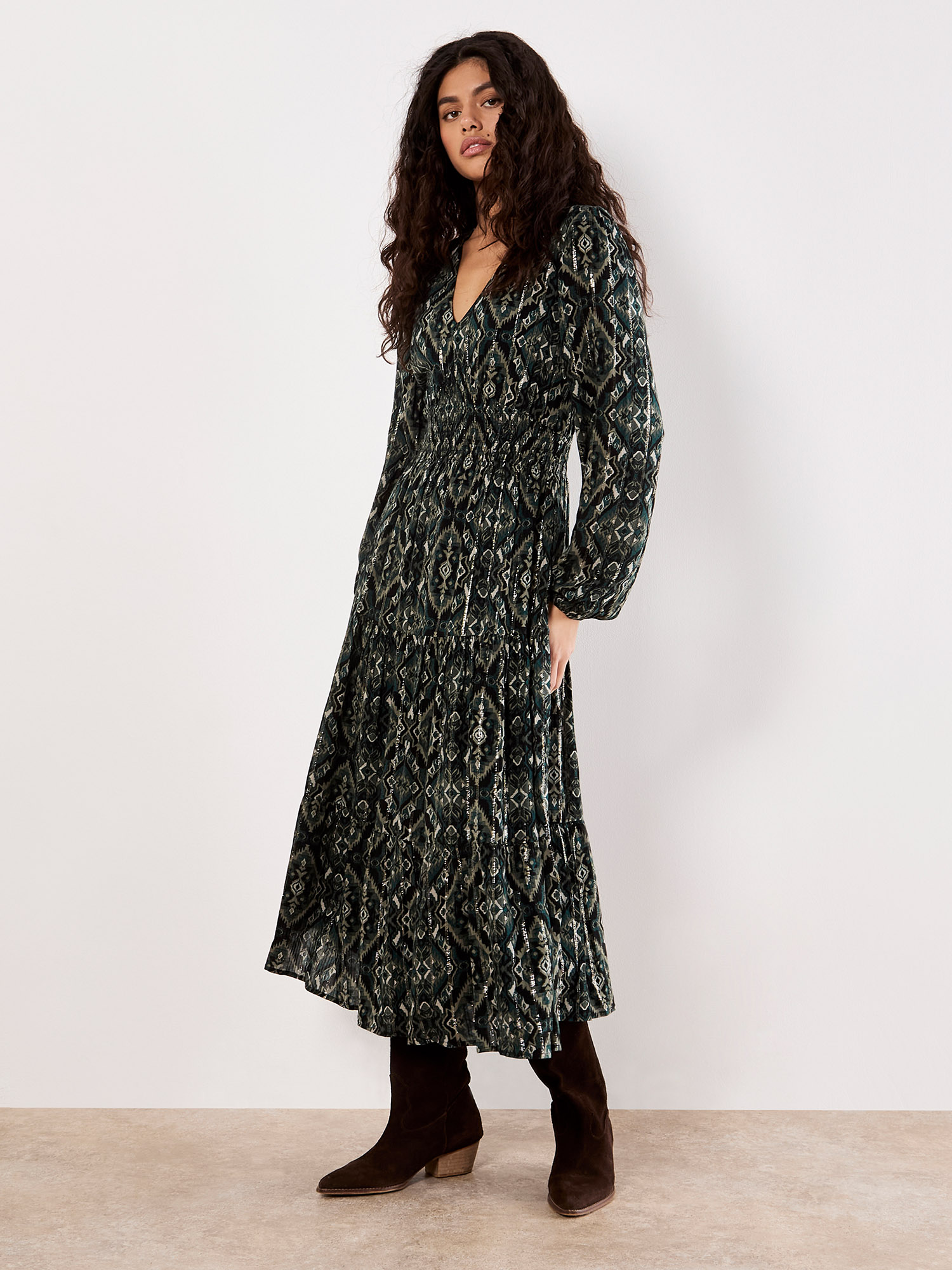 Smock Waist Tiered Dress | Apricot Clothing