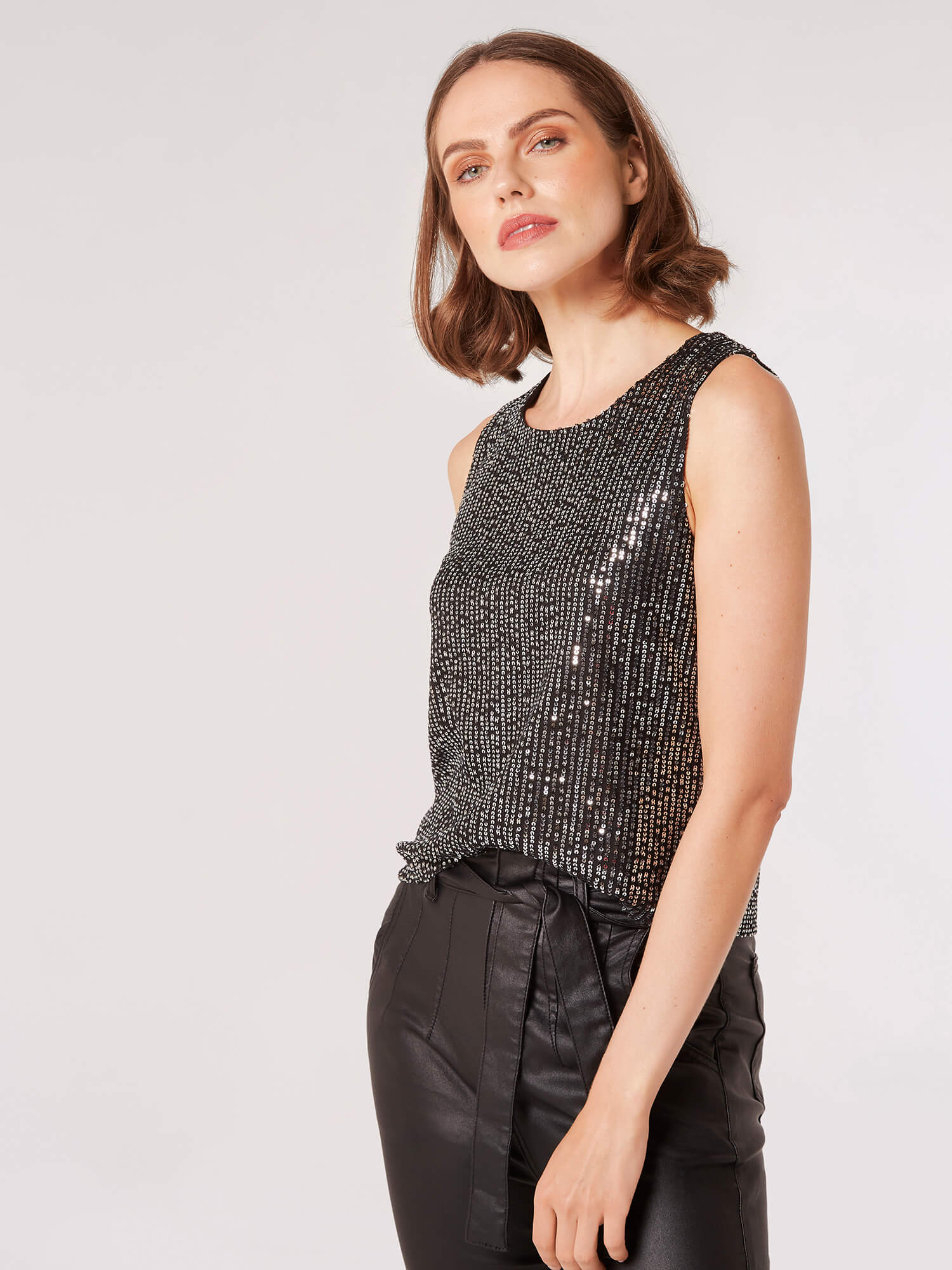 Sequin Shell Top | Apricot Clothing