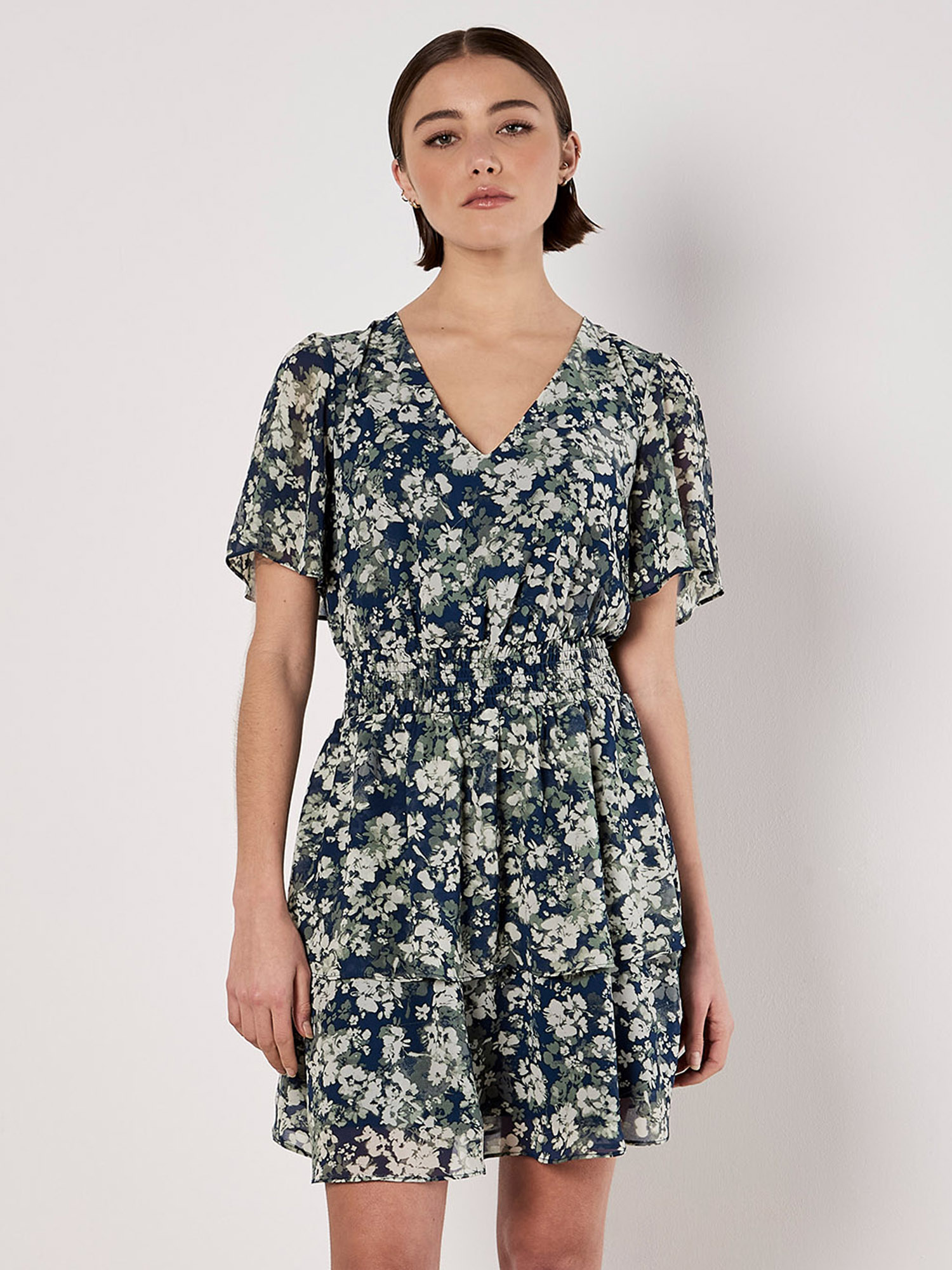 Apricot Contrast Mini Dress