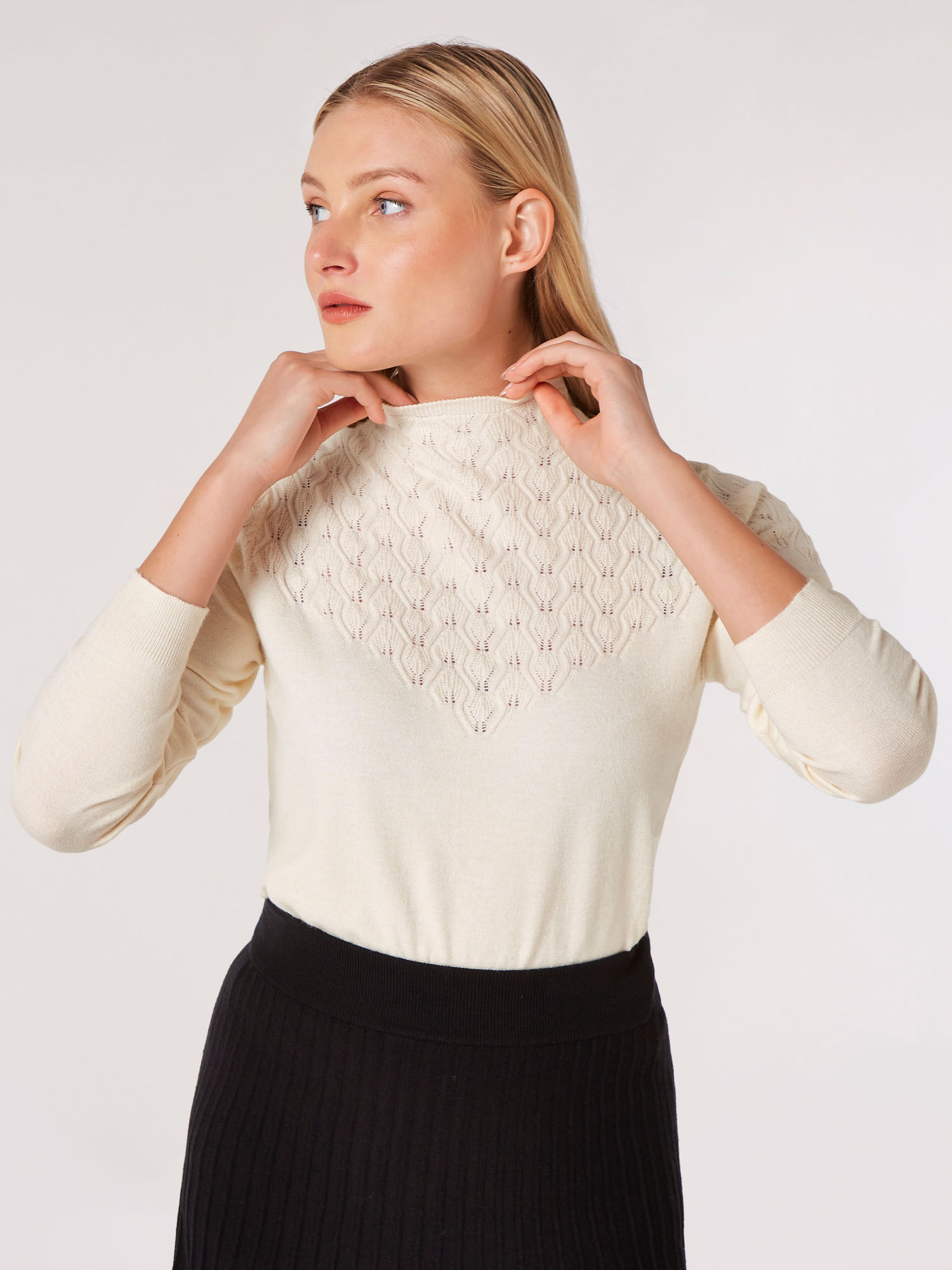 FDJ Pointelle Fine Sweater main image 1