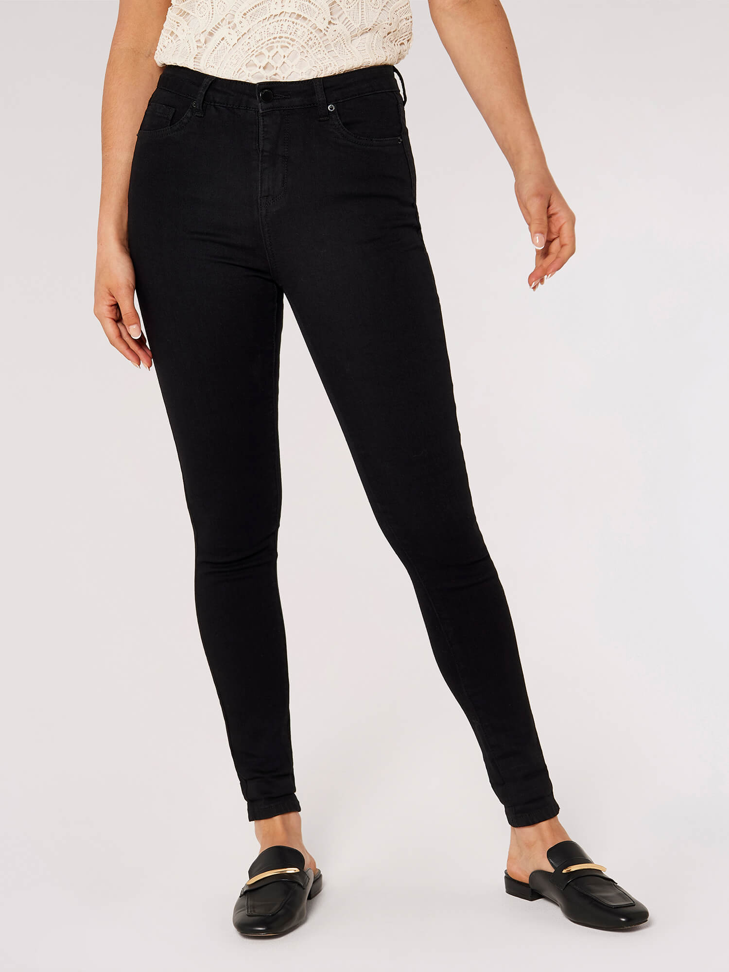 Mid rise Skinny Jeans Apricot Clothing