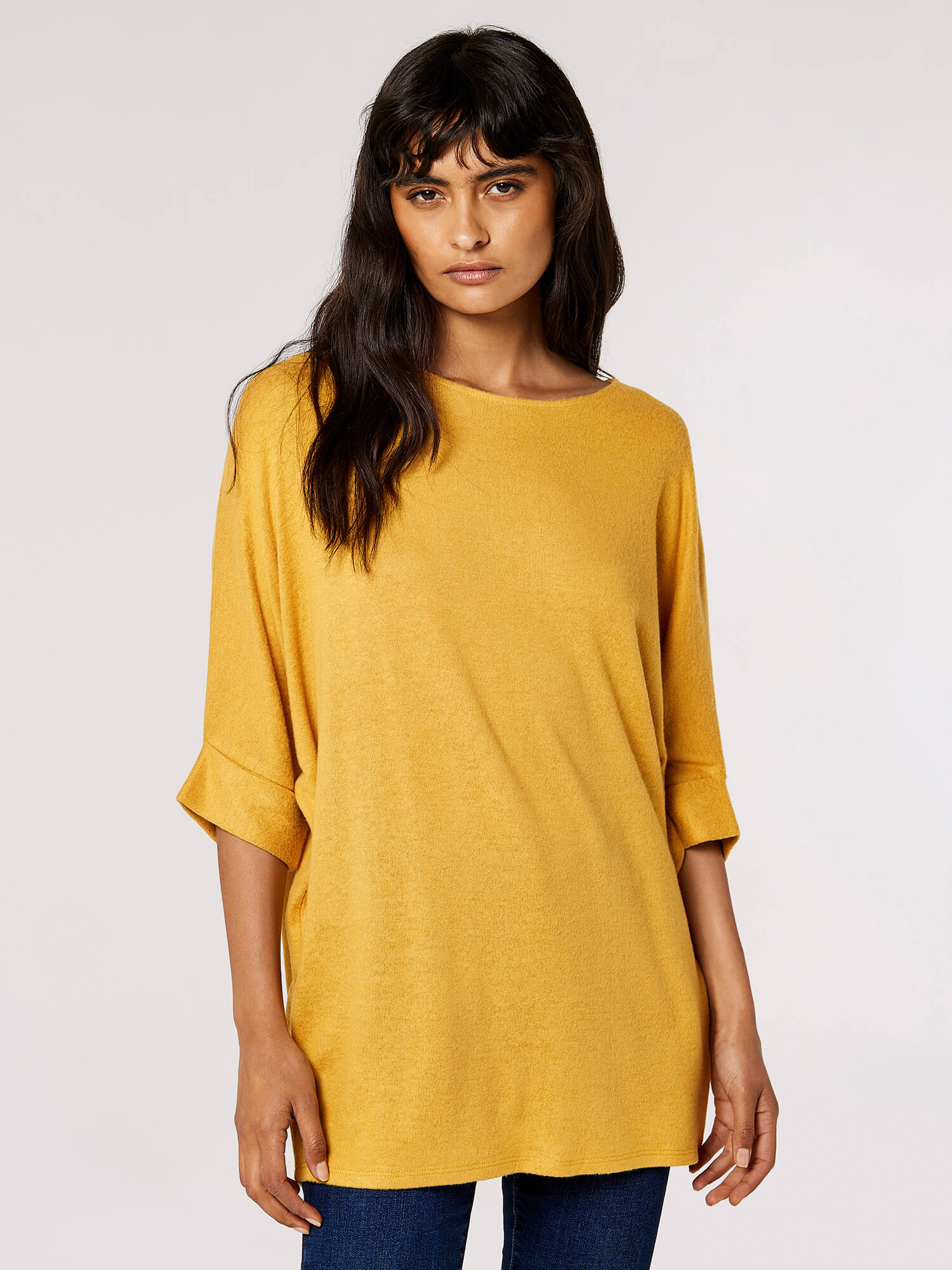 mustard batwing top